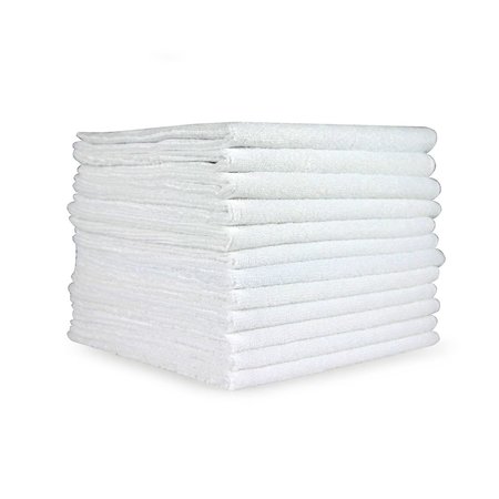 MONARCH Microfiber Cloths 16 x 16 White , 12PK M915100W